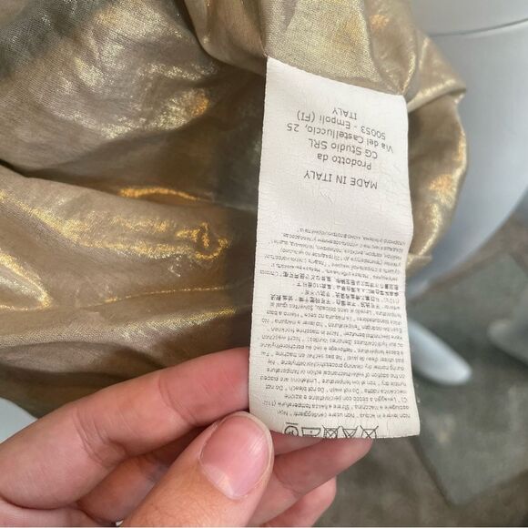 History Repeats by Michele Rossi Green Faux Fur Bomber Made in Italy Size 38 - Picture 9 of 10